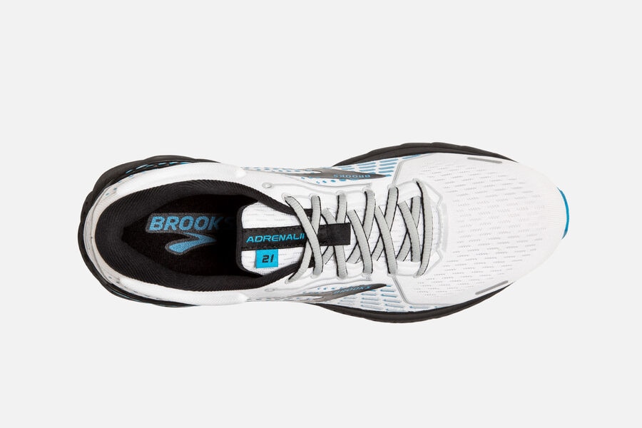 Brooks Adrenaline GTS 21 Road Running Shoes Mens White/Black/Blue 830672-UON